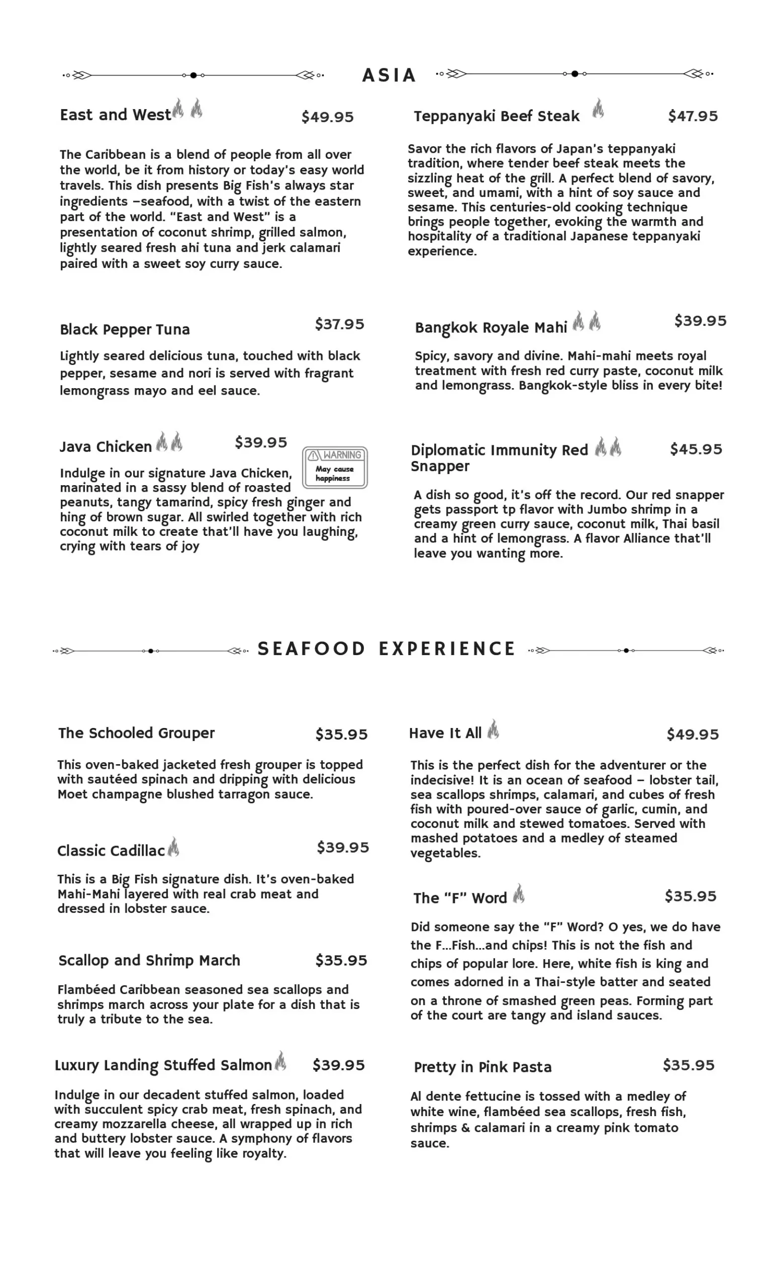 BIG FISH DINNER MENU 2025-3