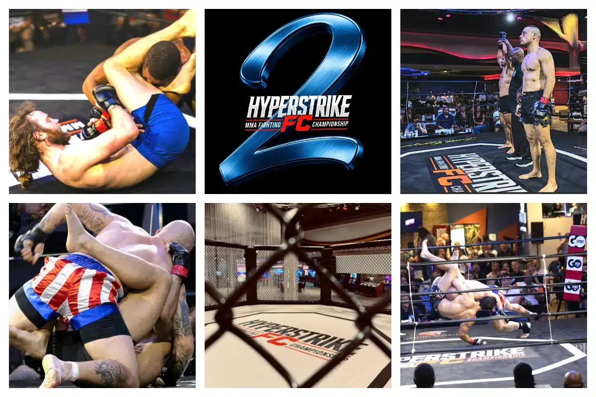 Crowd celebrating at Hyperstrike “Touchdown” event inside Casino Royale, Maho, St. Maarten