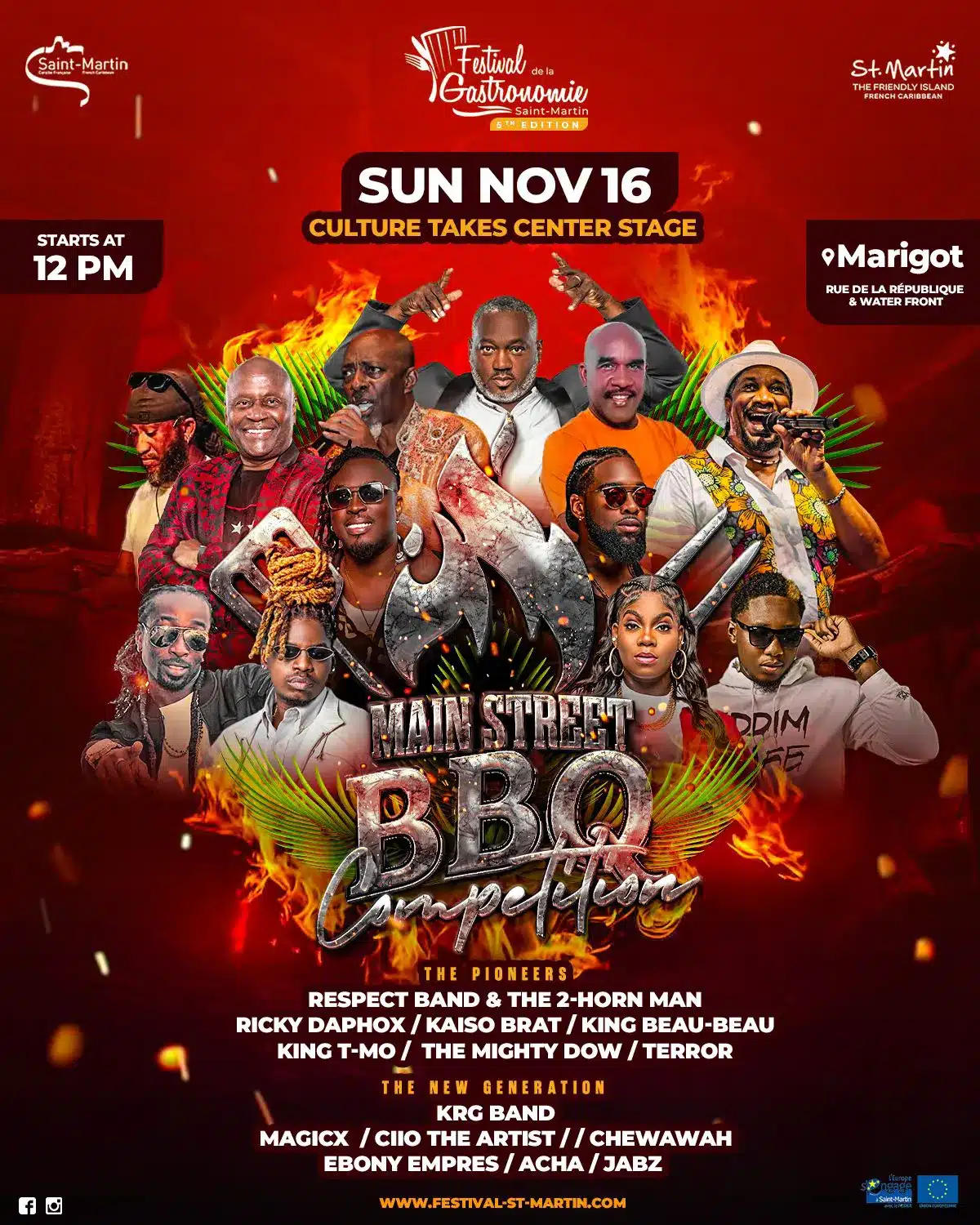 Barbecue platter with grilled meats and sides, St Maarten