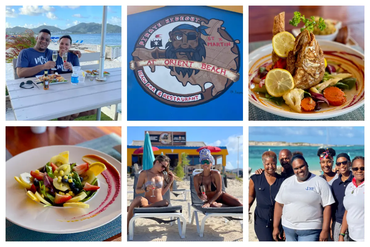Pirate Hideout in Orient Bay Beach - Caribbean Beach Restaurant, a true local Beach Shack I