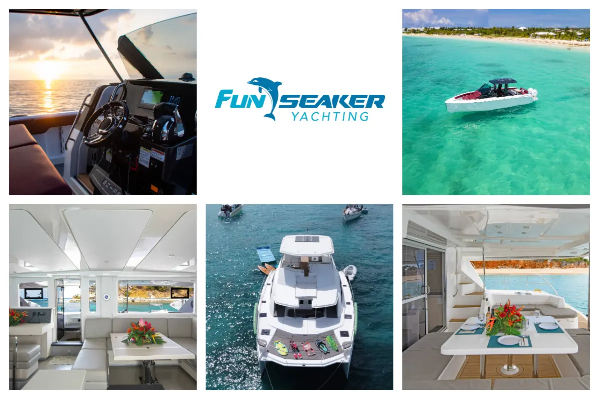 “Luxury Boat Charters – Funseaker Yachting – Stellar Powerboat and Vogue Powercat Catamaran” Funseaker Ýachting - Stellar Powerboat and Vogue Powercat Catamaran - Luxury boat charters
