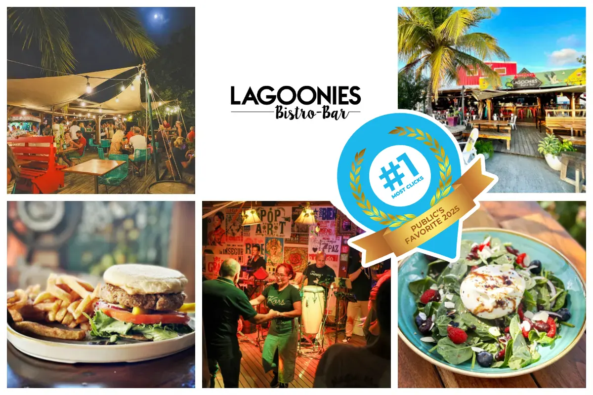 Lagoonies Bistro and Bar - Cole Bay - Family, Dog Friendly venue, Healthy Food, Vegan, Fresh Fish, Duck, Meat, Poutry - St. Martin