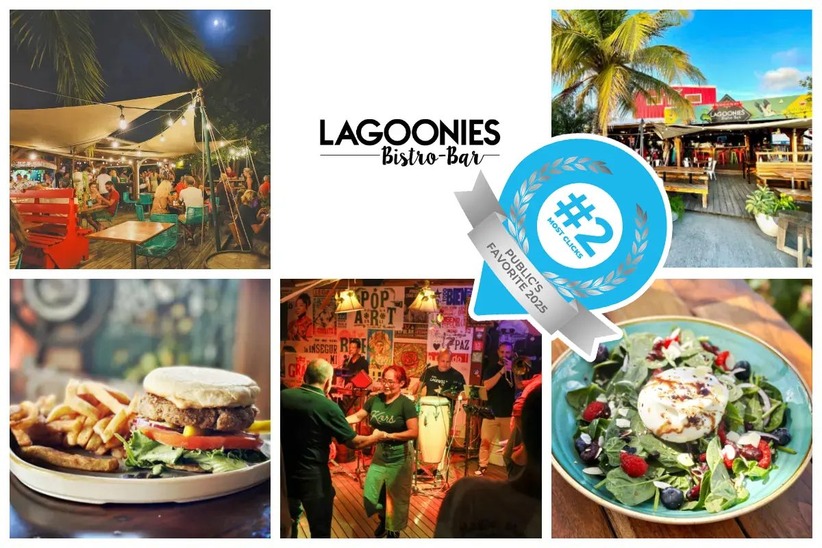 Lagoonies Waterfront Lunch Restaurant in Cole Bay - Overlooking the Lagoon