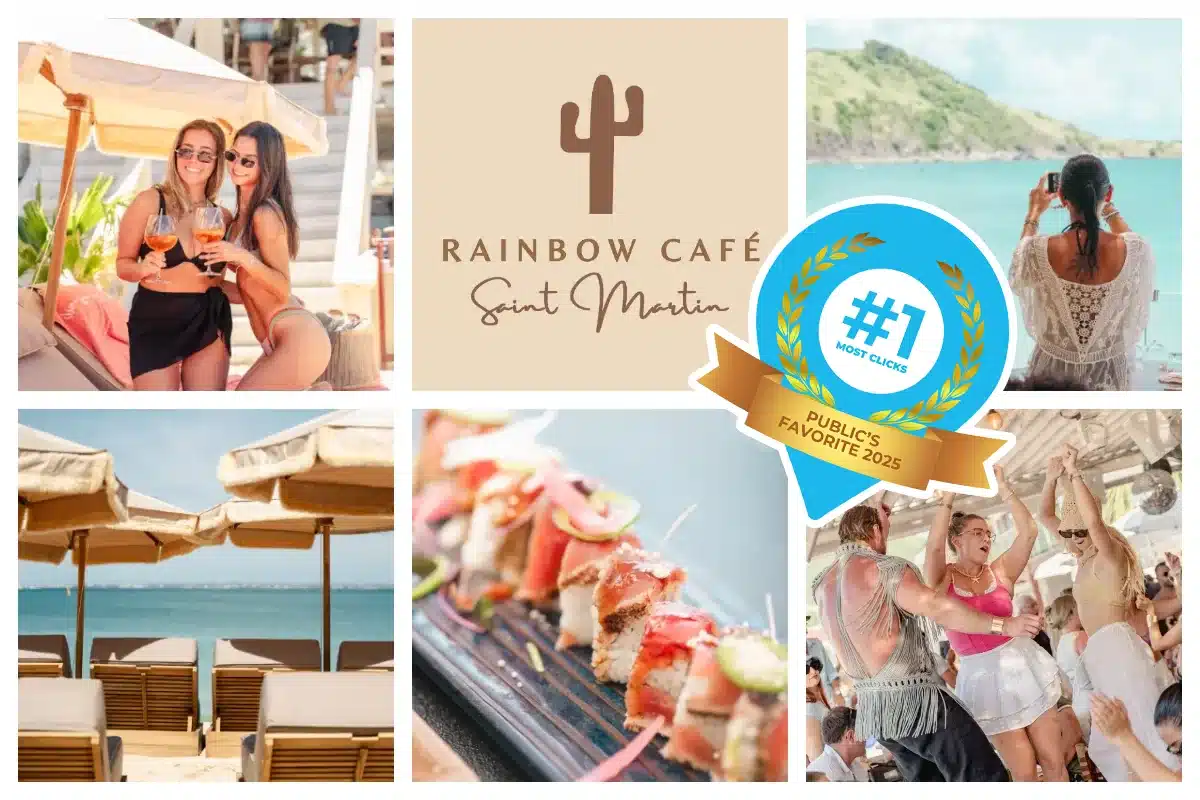 Rainbow Café Elegant Beach Bar and Restaurant in Grand Case - Beach Chic, Bali Style I
