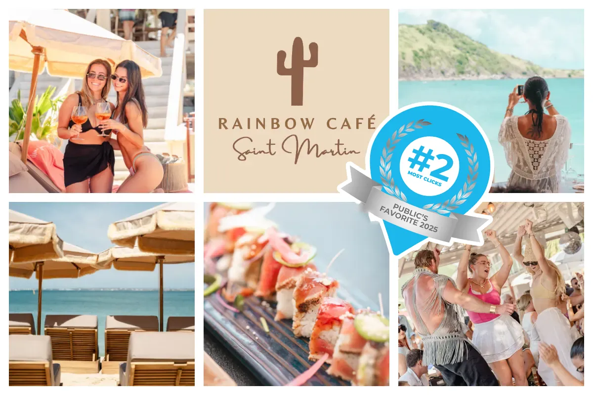 Rainbow Café - Beach Club & Rooftop Restaurant - Bar, chic interior, Breakfast, Lunch - Beach Day I