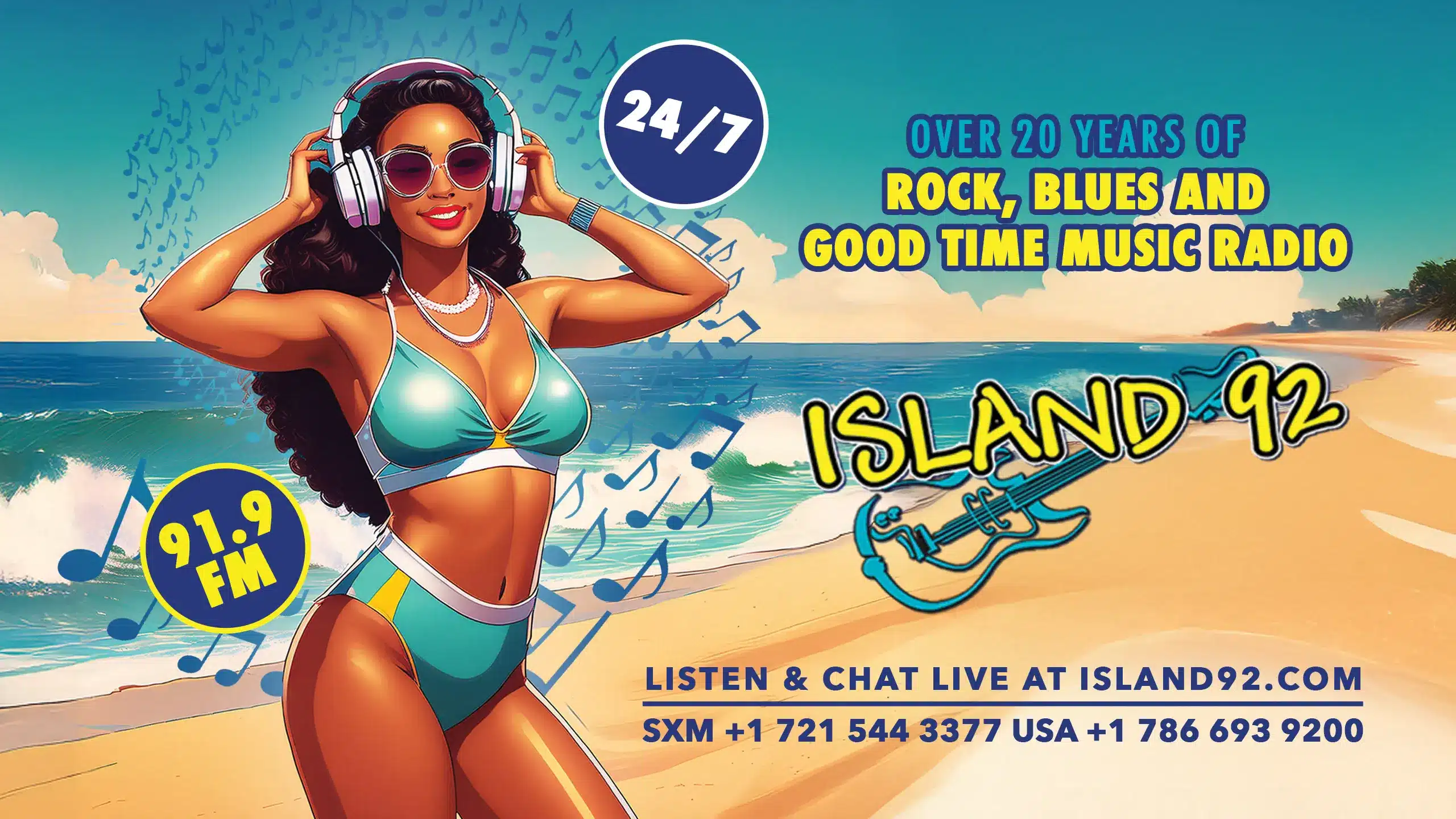 Island 92 Radio in St Martin, Island Information - Rock, Blues and Good Time Music