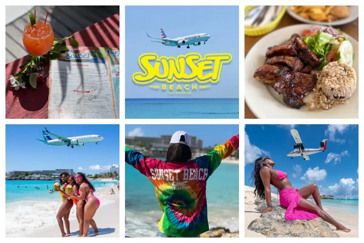 Sunset Beach Bar on Maho Beach — Beach Bar & Local Grill 2026 Yellow Sub Beach Bar- Breakfast Lunch Dinner in Orient Bay