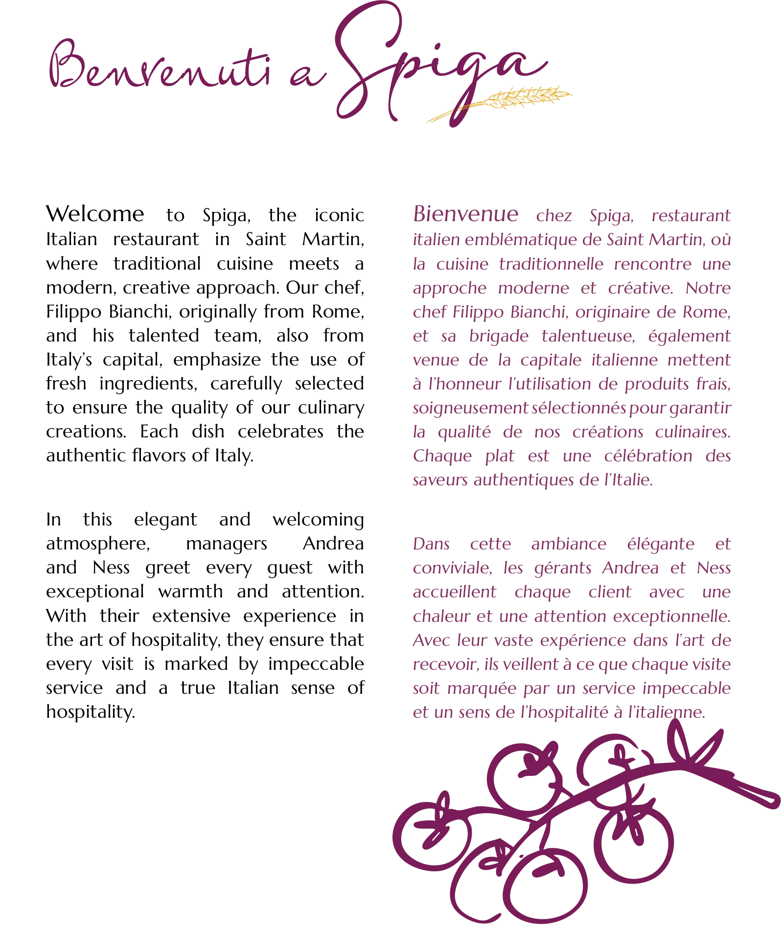 SPIGA MENU 2026 US (8 pages)