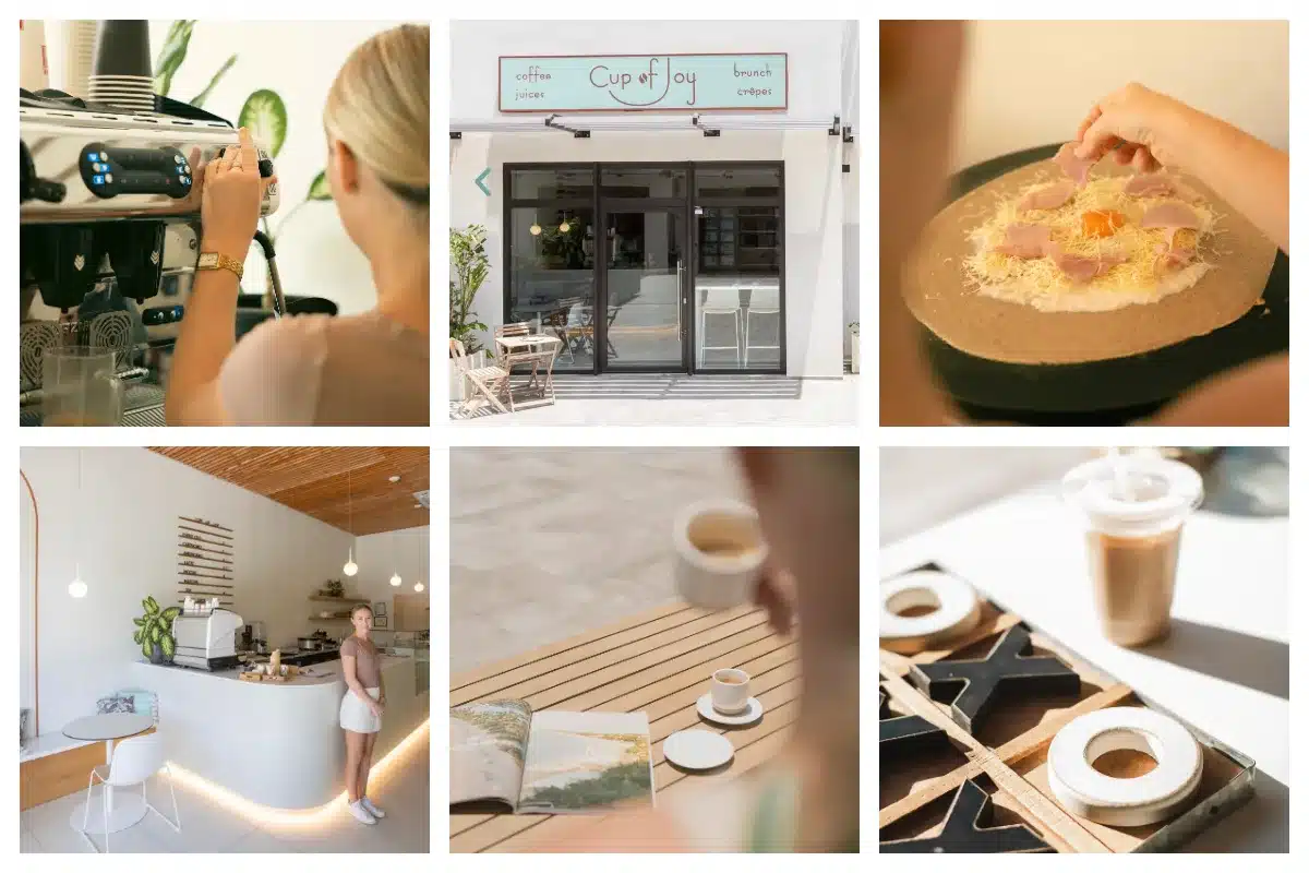 Cup of Joy – Breakfast & Lunch Café in Cole Bay – Crepes, Cappucino, Juices, Brunch – The Hills Residence Cup of Joy - Breakfast & Lunch Café in Cole Bay - Modern, Minimalistic, Tasty
